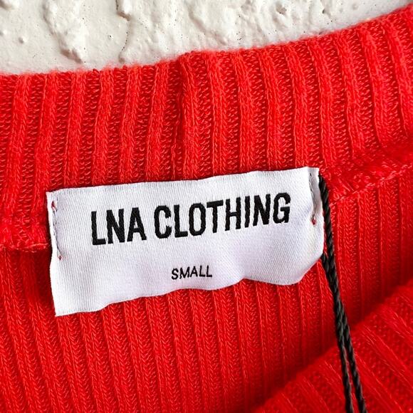 LNA Maaz sweater midi dress tomato red small new with tags - Picture 7 of 9